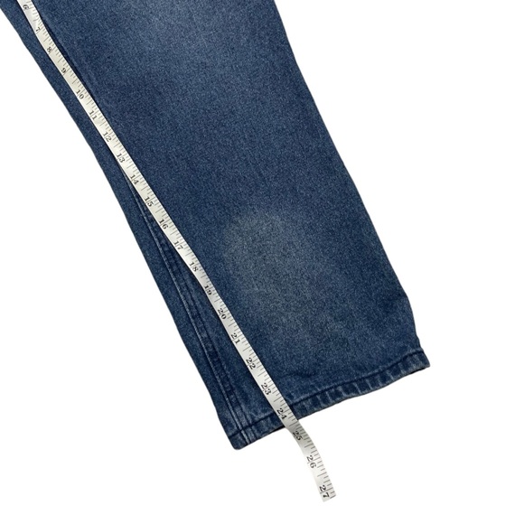 POL Fringe Raw Waist Hem Distressed Jeans Barrel Leg S - Picture 14 of 15